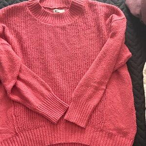 SO Women's Rich Red Crew Neck Sweater